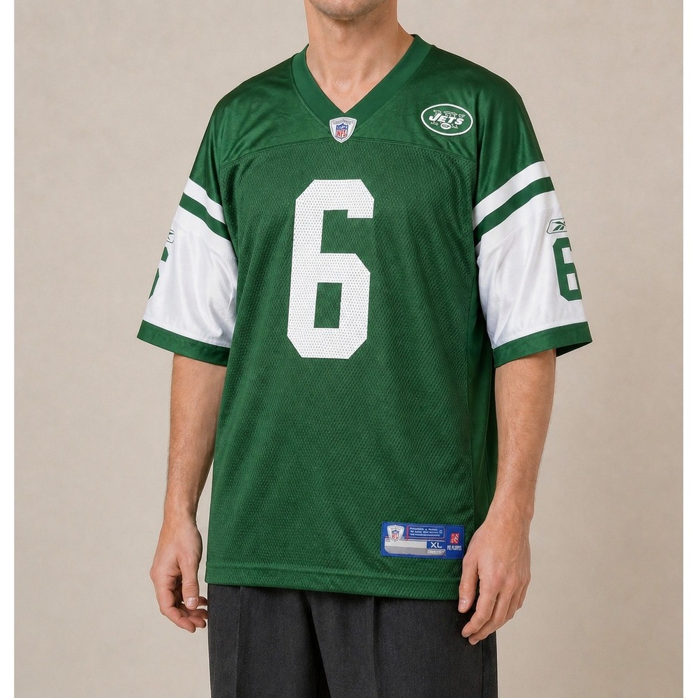 New York Jets Mark Sanchez 6 Jersey Green White Mens XL